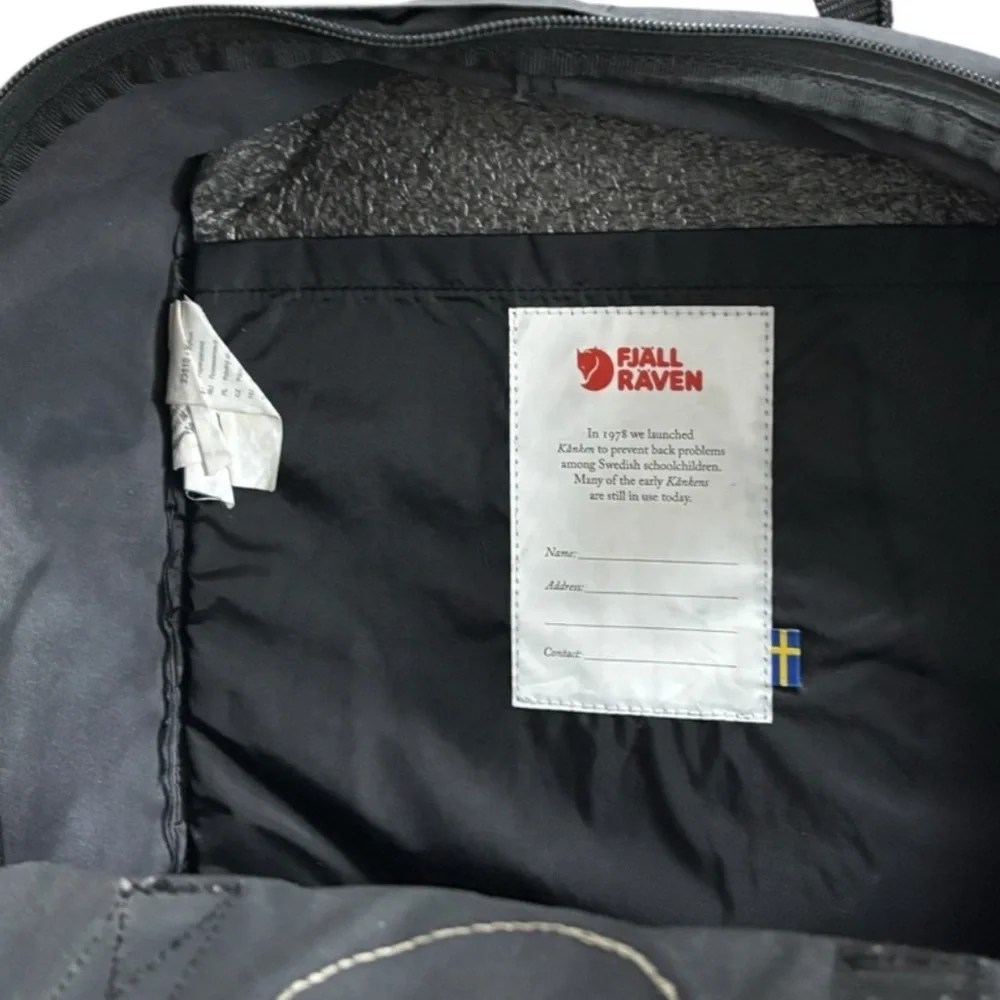 Fjallraven Kanken Laptop 13 Black Backpack Commuter Travel School Bag
